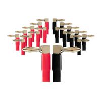 2/8/12/24PCS connettori a banana ad angolo retto 90 gradi 4mm connettori audio video placcati oro for cavo 'altoparlante(2 Pieces)