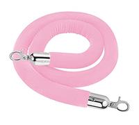 2.8 Cm Thick Velvet Crowd Control Rope Barrier,Hotels/Theaters VIP Stanchion Rope, with Metal Hooks, for Opening Ceremony(Pink,1m/3.3ft/39inch)