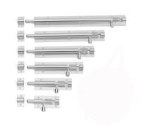 2-8" Finestra Catch Lock Serratura della porta Fibbia Heavy Duty Grande Giardino Cancello Capannone Porta Scorrevole Torre Bullone Fermo Fermo Ferramenta for la casa(Silver,2inch)