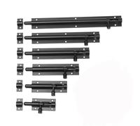 2-8" Finestra Catch Lock Serratura della porta Fibbia Heavy Duty Grande Giardino Cancello Capannone Porta Scorrevole Torre Bullone Fermo Fermo Ferramenta for la casa(Black,8inch)