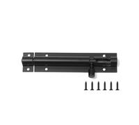 2-8 pollici in lega di alluminio finestra chiusura serratura nero argento cerniera sicurezza guardaroba fibbia bullone raccordi for mobili Adatto per porte in legno(Black,2inch)