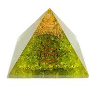 2.8 " Verde Peridoto Olivina Orgonite Orgone Pyramid Energia Reiki Heal