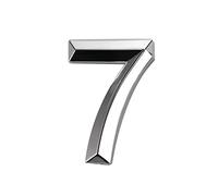 2.8in 3D Numero civico, numero civico ABS, numero civico autoadesivo, per porta, cassetta delle lettere, interno ed esterno, anticorrosione e antiruggine, resistente alle intemperie,7cm(argento 7)