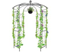 2,9 M Gabbia per Uccelli Arco da Giardino, Kalolary Pergolato Giardino Metallo Resistente su 4 Lati Piante Rampicanti Traliccio Nozze Arco Verdura Fiore Viti Supporto Arrampicata Prato Mare All'aperto