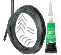 2.95m Taglio su dimensioni della porta Seal + silicone Colla per Bosch Siemens Neff 3 o 4 lati Forno Cappa (arrotondato o 90? Clips)