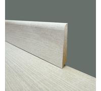 €2,99ml - BATTISCOPA in FIBRA DI LEGNO coordinato GAMMA LAMINATI 70x15 inclinato vari decori - LODOS (white oak)