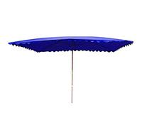 2.9M Rectangular Sun Umbrella Parasol with Round Top, 8 Rib Patio Outdoor Canopy Sunshade Easy Assembly Anti- Sun for Beach/Pool/Patio/Outdoor Shelter Tent,Blue