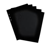 2パック A5 詰め替え用紙 ブランク 6リングプランナーリフィル ブラック ルーズリーフバインダーフィラーペーパーインサート 個人用 A5サイズ 詰め替え可能ジャーナル用 40枚 合計80枚