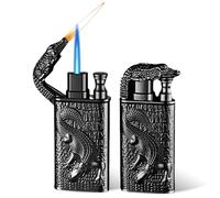 2 accendini da tempesta, accendino a gas, ricaricabile, accendino per tempesta, crocodile, antivento, accendino a gas, per cucina (senza gas butano)