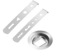 2 accessori per pasticceria, 8 forme, accessori per tritacarne, in acciaio inox, con anello di fissaggio, per pasticcini, Natale, misura 8