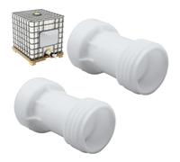 2 accessori per serbatoio IBC, adattatore IBC S60 x 6, prolunga distanziatore, passacavo per serbatoio in ottone come connettore, passaggio universale per rubinetto o rubinetto