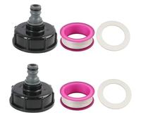 2 accessori per serbatoio IBC, S60 x 6 IBC tappo serbatoio adattatore con connettore da 1/2 pollici, connettore IBC per serbatoio dell'acqua da 1000L, accessori per contenitore IBC per collegamento