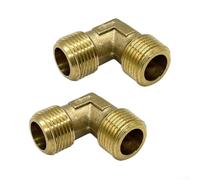 2 accoppiatori a gomito, raccordi in ottone per compressore d'aria, filettatura maschio 16,5 mm, valvola di ritegno a gomito