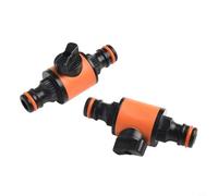 2 accoppiatori per valvole in linea da 16 mm per sistemi di tubi da giardino che supportano la regolazione del flusso nel lavaggio dell'auto e nella cura del prato