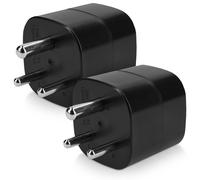kwmobile 2x adattatore da viaggio India Type D - Adattatori prese elettriche adapter presa Tipo D per India Nepal Sri Lanka Nepal Emirati Arabi - nero