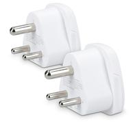 kwmobile 2x adattatore da viaggio India Type D - Adapter universale presa Tipo D per Sri Lanka Nepal Buthan Emirati Arabi - bianco