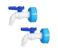 2 Adattatore Rubinetto Acqua per Serbatoio per ibc in Plastica | Plastic, Leak-proof Seal, Easy Install, Efficient Flow, For Garden Farm Irrigation, 2 Pack