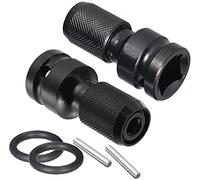 2 adattatori a sgancio rapido da 1/2" a presa esagonale da 1/4", adattatore convertitore mandrino per avvitatore pneumatico ed elettrico a percussione per chiavi a cricchetto (2 pezzi)