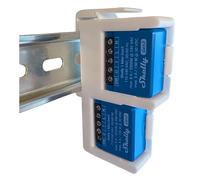 2 adattatori adatti per 2 x Shelly 1 Mini Gen 3/1 Mini Gen 4 / EM Mini Gen4 - adatti per DIN Rail (supporto per binario) da 35 mm - Doppio adattatore di montaggio per relè Smart Home - Made in Germany