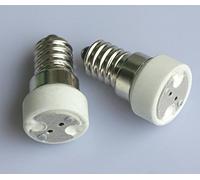 2 adattatori attacco E14 a G4 MR16 GU5.3 per LED o lampada alogena 230 V