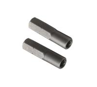 2 adattatori con gambo esagonale converte 6,35 mm da 1/4 pollici a 4 mm bit socket holder inserti inserti bit convertitori cacciavite