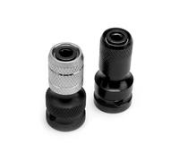 2 adattatori da 1/2 pollici quadrati a 1/4 di pollice esagonale femmina adattatore convertitore mandrino adattatore per chiave elettrica ad aria ad impatto accessorio versatile strumento