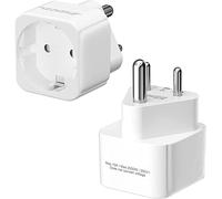 2 adattatori da viaggio dalla Germania all'India, tipo D, certificazione CE, 250 V/10 A, 2500 W, per Sri Lanka, Nepal, Congo