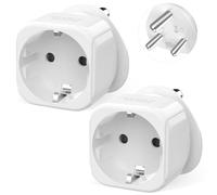 2 adattatori da viaggio Sudafrica, adattatore da viaggio, presa sudafrica, adattatore tipo M per Sud Africa, Sri Lanka, Lesotho, Ciad, Ghana, Bahrain (250 V/16 A, bianco)
