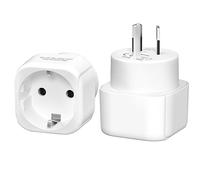 2 adattatori da viaggio UE verso l'Australia, adattatore da viaggio da Euro in Australia, da viaggio per spina, tipo da E/F a tipo I, adattatore da viaggio per Germania, Francia, Nuova Zelanda, Cina