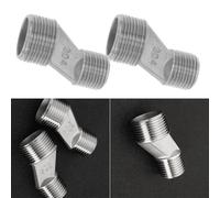 2 adattatori offset per rubinetto della vasca da bagno, da 30,5 cm maschio a 3/4" maschio, accessori idraulici in acciaio inossidabile per collegamento valvola doccia