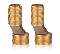 2 adattatori per attacco a S, 3/4 pollici su 1/2 pollici, in ottone S, adattatore per doccia da 8 mm, lunghezza 65 mm, braccio girevole regolabile, braccio girevole, braccio di ritardo, connettori per