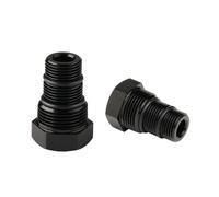 2 adattatori per filtro dell'olio, 5/8-24 femmina a 3/4-16 13/16-16 3/4 NPT maschio, adattatore per tubo riduttore, connettore in alluminio nero, resistenza alla corrosione.