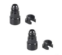 2 adattatori per linea carburante in alluminio 6AN con design a connessione rapida per installazioni di sistemi di alimentazione EFI da 3/8 e 5/16 (A)