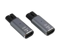 2 adattatori per rasoio elettrico da 5 V e 4,3 V USB-C compatibile con rasoio Philips One Blade Rasoio, multigroom e beard trimmer, convertitore di ricarica tipo C per rasoio elettrico, grigio