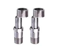 2 adattatori per rubinetto da doccia, regolabile, lunghezza 40 - 55 mm, base inclinata a 360 gradi, attacco S in acciaio inox, per cucina e bagno