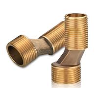 2 adattatori per rubinetto doccia, 3/4" AG x 1/2" AG in ottone S, attacco adattatore, spostamento di 8 mm di lunghezza 75 mm, braccio girevole regolabile, braccio di ritardo, connettori per rubinetto