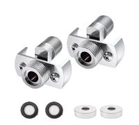 2 adattatori per rubinetto doccia regolabili, in ottone con coperture decorative, 1/2 su 3/4 soffione doccia adattatore per regolazione valvola dell'acqua, problemi di perdite d'acqua