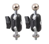 2 adattatori per supporto a sfera da 17,4 mm con filettatura esterna da 1/4"-20-UNC per posizionamento flessibile su treppiedi per fotocamera e supporti per telefoni cellulari, pulsante a sfera