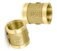 2 adattatori per tubi in rame di lunga durata G1/2 pollici accoppiatori filettati per collegamento tubo dell'acqua adattatori per manicotti in rame sigillanti anti perdite