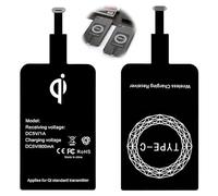 2 adattatori Qi ricevitore USB C ricarica rapida, adattatore di ricarica wireless USB C per ricarica induttiva, compatibile con Samsung S21 A52 A72 A32 A51 Xiaomi Google Huawei