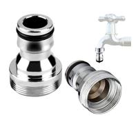 2 Adattatori Rubinetto M22 Interno e M24 Filettatura Esterna - Attacco Rapido Universale per Tubi Acqua - Raccordi Maschio 31.5x15.5x24mm per Cucina, Giardino, Lavatrice, Lavastoviglie - Mod. 87016