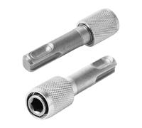 2 adattatori SDS Plus, adattatore SDS, bit su registrazione, supporto per punte per trapano, per attacco a vite, attacco esagonale da 1/4", supporto universale, fusto rotondo da 35 mm per trapano a