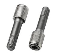 2 adattatori SDS Plus, adattatore SDS, supporto per trapano da 6,35 mm, adattatore per mandrino argentato, accessori per trapano a terra, attacco esagonale