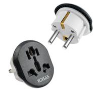 2 adattatori universali da UK a EU, adattatore UK a EU, adattatore UK a EU, adattatore Cina Germania, adattatore UE per Stati Uniti, Regno Unito, Cina, Italia, Svizzera, ecc