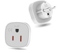 2 adattatori USA Germania, adattatore da viaggio US a UE, tipo A/B a tipo E/F, spina da viaggio per utilizzare America elettronica in Francia, Belgio, Polonia, Repubblica Ceca, Slovacchia, ecc