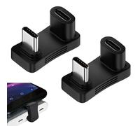 2 adattatori USB C a 180 gradi, leggeri, ad angolo retto, facili da trasportare, perfetti per viaggi, lavoro o uso quotidiano di dispositivi e dispositivi, tra cui laptop, tablet, console di gioco e