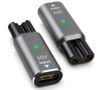 2 adattatori USB-C da 15 V HQ8505 di tipo C per caricabatterie Philips | Convertitore compatibile con Norelco Series 3000 5000 7000 9000, OneBlade QP6520 QP6530 QP6510 di tipo C, colore grigio