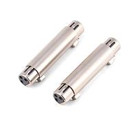 2 adattatori XLR a 3 pin per microfono, audio, microfono, adattatore di genere (da femmina a femmina)