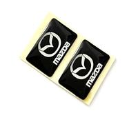 2 adesivi 18 x 11 mm. Adatto per auto AZD_A. Adesivi per interni, salone, chiavi, ecc. Adesivi decorativi con emblema (18 x 11 mm, MZD. 2 pezzi)