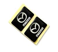 2 adesivi 18 x 11 mm. Adatto per auto Mazda con logo auto. Per interni, salone, chiavi, ecc. Adesivi decorativi con emblema (18 x 11 mm, MAZD. 2 pezzi)